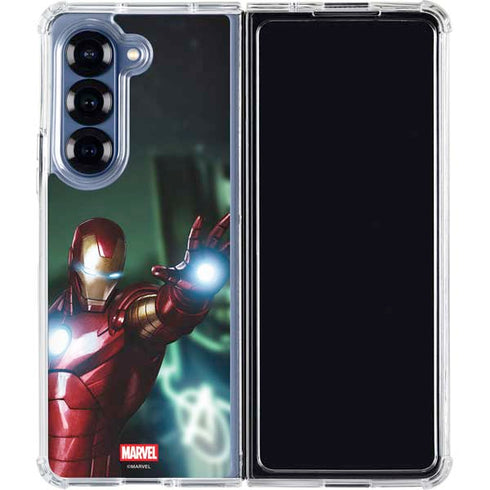 Marvel Tony Stark Iron Man Galaxy Z Fold7 Clear Case