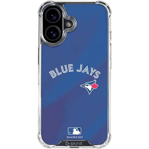 MLB Toronto Blue Jays Alternate Jersey iPhone 16 Plus Clear Case