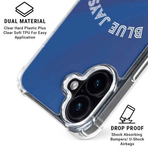 MLB Toronto Blue Jays Alternate Jersey iPhone 16 Plus Clear Case