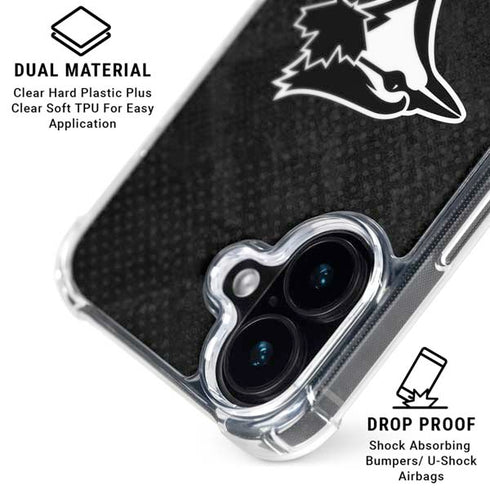 MLB Toronto Blue Jays Dark Wash iPhone 16 Clear Case