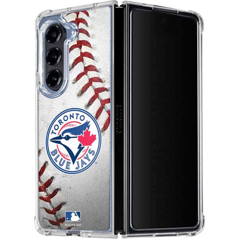 MLB Toronto Blue Jays Game Ball Galaxy Z Fold5 5G Clear Case