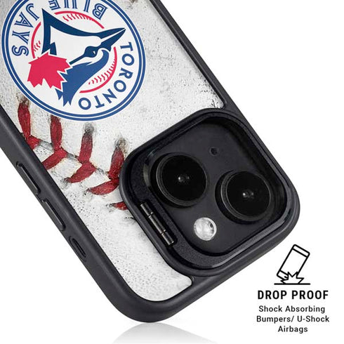MLB Toronto Blue Jays Game Ball iPhone 15 Plus Kickstand Case