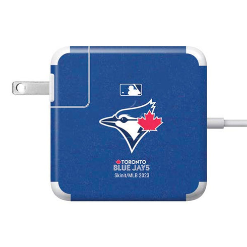 MLB Toronto Blue Jays Solid Distressed 85W Power Adapter (15 and 17 inch MacBook Pro Charger) Skin