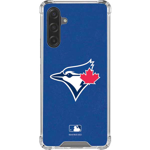 MLB Toronto Blue Jays Solid Distressed Galaxy A17 Clear Case