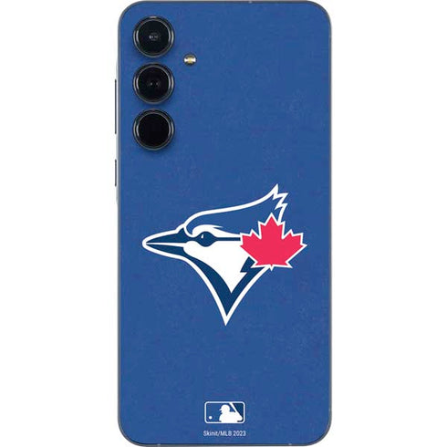 MLB Toronto Blue Jays Solid Distressed Galaxy A55 5G Skin