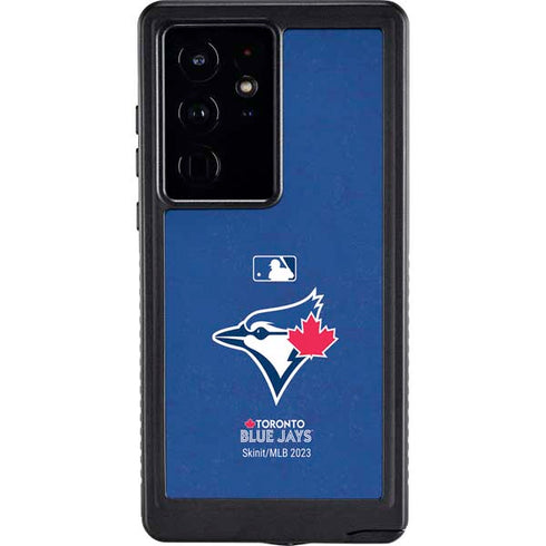 MLB Toronto Blue Jays Solid Distressed Galaxy S24 Ultra Waterproof Case