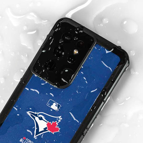 MLB Toronto Blue Jays Solid Distressed Galaxy S24 Ultra Waterproof Case