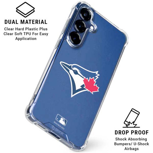 MLB Toronto Blue Jays Solid Distressed Galaxy S25 Clear Case