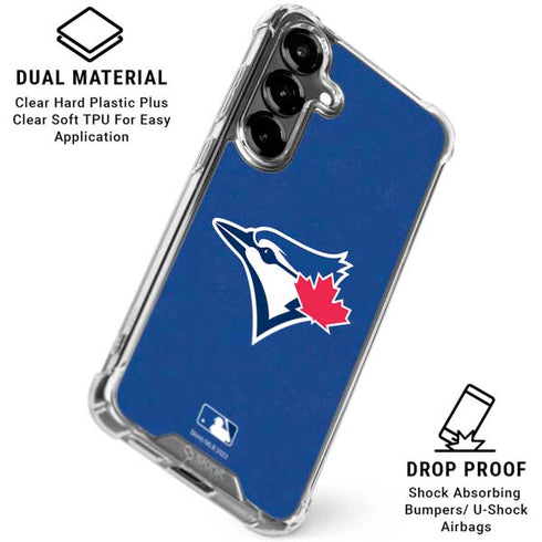 MLB Toronto Blue Jays Solid Distressed Galaxy S26 Clear Case
