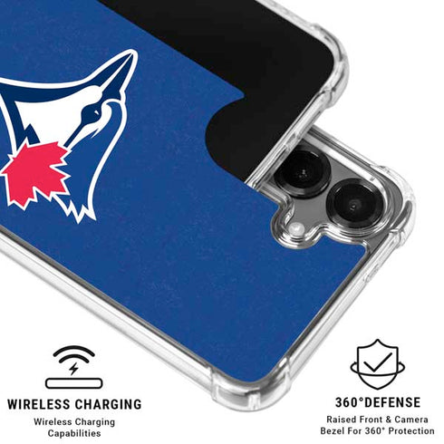 MLB Toronto Blue Jays Solid Distressed Galaxy S26 Plus Clear Case