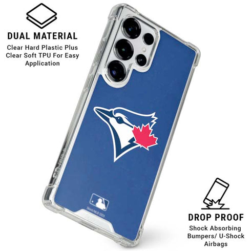 MLB Toronto Blue Jays Solid Distressed Galaxy S26 Ultra Clear Case