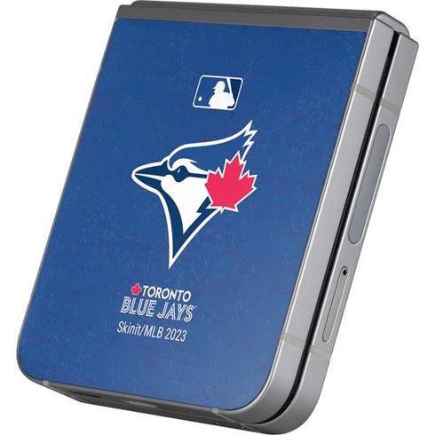 MLB Toronto Blue Jays Solid Distressed Galaxy Z Flip6 Skin