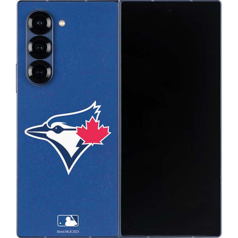 MLB Toronto Blue Jays Solid Distressed Galaxy Z Fold6 Skin