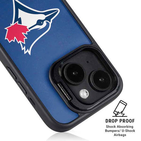 MLB Toronto Blue Jays Solid Distressed iPhone 15 Plus Kickstand Case