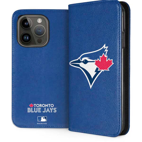 MLB Toronto Blue Jays Solid Distressed iPhone 15 Pro Folio Case
