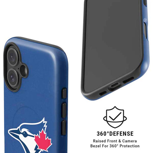 MLB Toronto Blue Jays Solid Distressed iPhone 16 Magsafe Impact Case