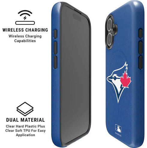 MLB Toronto Blue Jays Solid Distressed iPhone 16 Plus Magsafe Impact Case