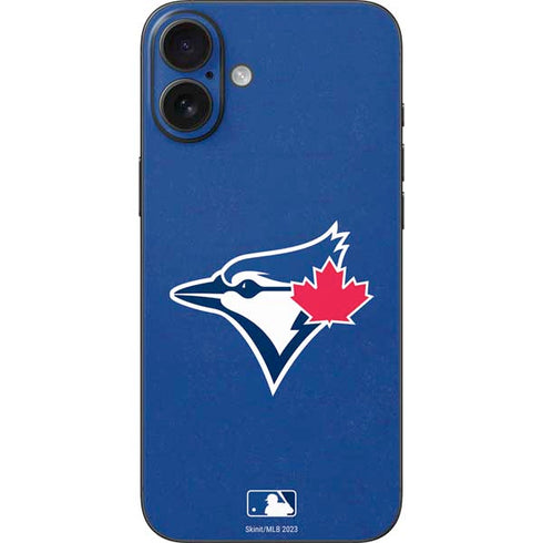 MLB Toronto Blue Jays Solid Distressed iPhone 16 Plus Skin