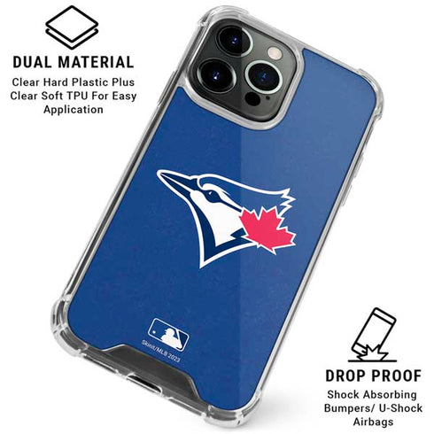 MLB Toronto Blue Jays Solid Distressed iPhone 16 Pro Clear Case