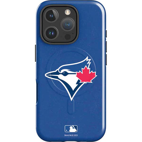 MLB Toronto Blue Jays Solid Distressed iPhone 16 Pro Magsafe Impact Case