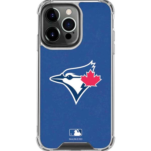 MLB Toronto Blue Jays Solid Distressed iPhone 16 Pro Max Clear Case
