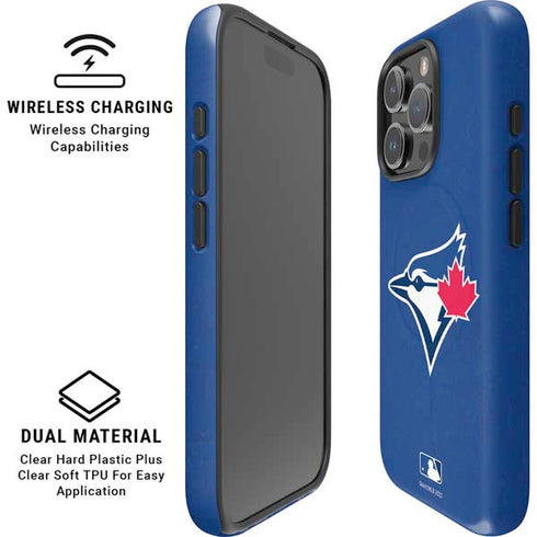 MLB Toronto Blue Jays Solid Distressed iPhone 16 Pro Max Magsafe Impact Case