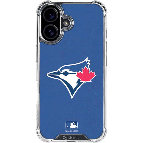 MLB Toronto Blue Jays Solid Distressed iPhone 17 Clear Case
