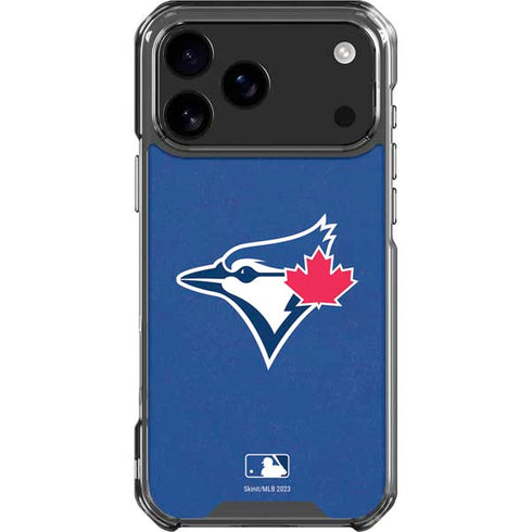 MLB Toronto Blue Jays Solid Distressed iPhone 18 Pro Max Clear Case
