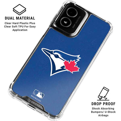 MLB Toronto Blue Jays Solid Distressed Moto G Power 5G (2024) Clear Case