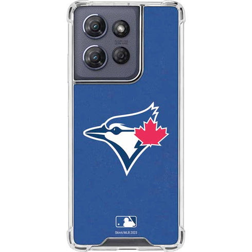 MLB Toronto Blue Jays Solid Distressed Moto G Power 5G (2025) Clear Case