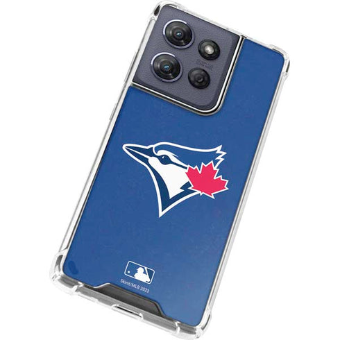 MLB Toronto Blue Jays Solid Distressed Moto G Power 5G (2025) Clear Case