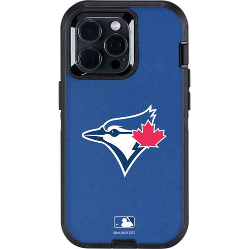 MLB Toronto Blue Jays Solid Distressed Otterbox Defender iPhone Skin