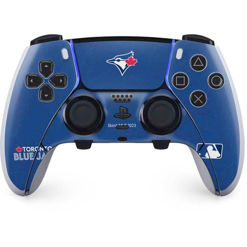 MLB Toronto Blue Jays Solid Distressed PS5 DualSense Edge Pro Controller Skin