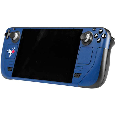 MLB Toronto Blue Jays Solid Distressed Steam Deck Handheld Gaming Computer OLED Skin