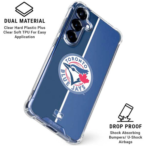MLB Toronto Blue Jays Split Galaxy S25 FE Clear Case