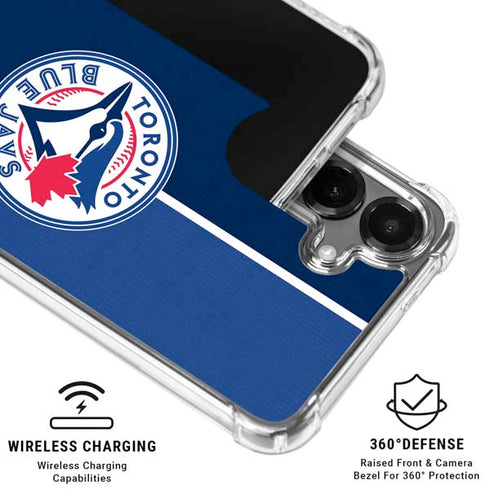 MLB Toronto Blue Jays Split Galaxy S26 Clear Case