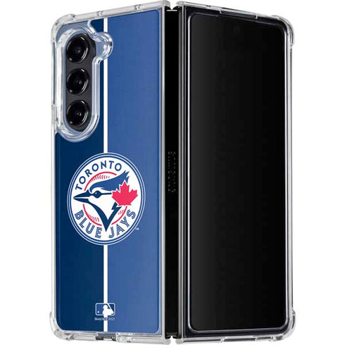 MLB Toronto Blue Jays Split Galaxy Z Fold5 5G Clear Case