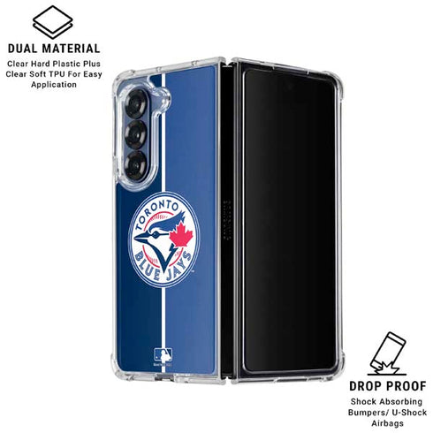 MLB Toronto Blue Jays Split Galaxy Z Fold6 Clear Case