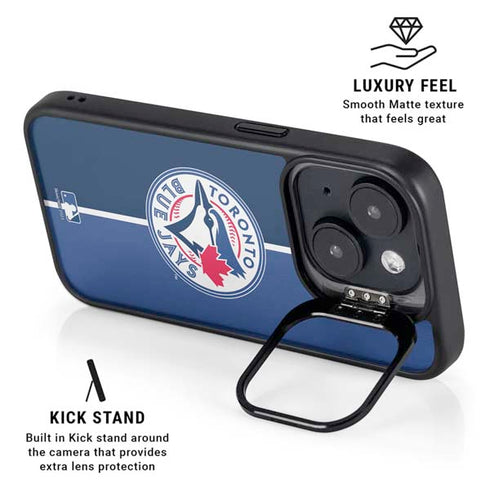 MLB Toronto Blue Jays Split iPhone 14 Plus Kickstand Case