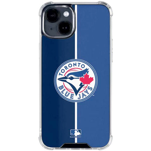 MLB Toronto Blue Jays Split iPhone 15 Clear Case