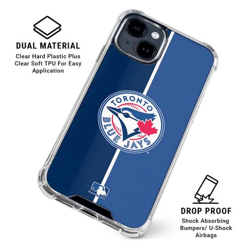 MLB Toronto Blue Jays Split iPhone 15 Clear Case