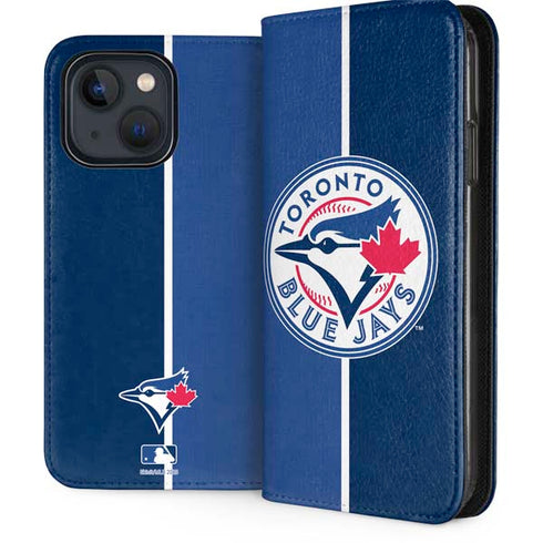 MLB Toronto Blue Jays Split iPhone 15 Plus Folio Case