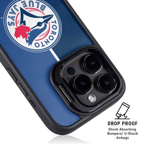 MLB Toronto Blue Jays Split iPhone 15 Pro Max Kickstand Case