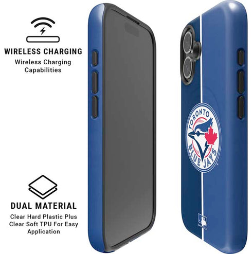 MLB Toronto Blue Jays Split iPhone 16 Plus Magsafe Impact Case