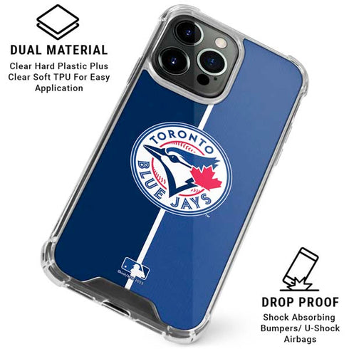 MLB Toronto Blue Jays Split iPhone 16 Pro Clear Case