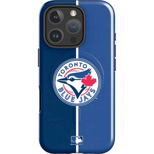 MLB Toronto Blue Jays Split iPhone 16 Pro Magsafe Impact Case
