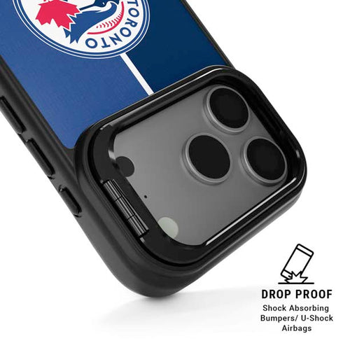 MLB Toronto Blue Jays Split iPhone 17 Pro Max Kickstand Case