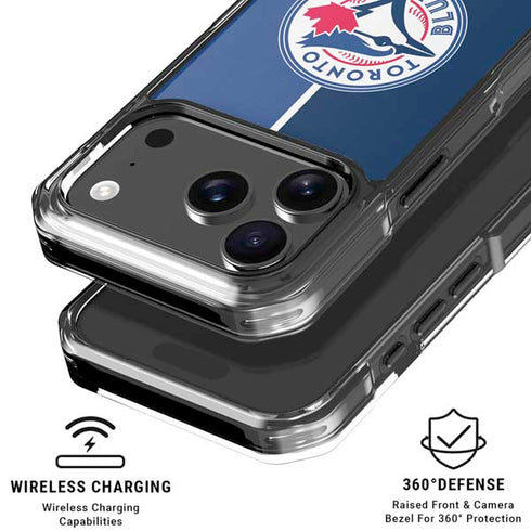 MLB Toronto Blue Jays Split iPhone 18 Pro Clear Case