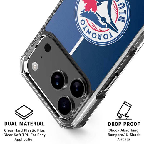 MLB Toronto Blue Jays Split iPhone 18 Pro Clear Case