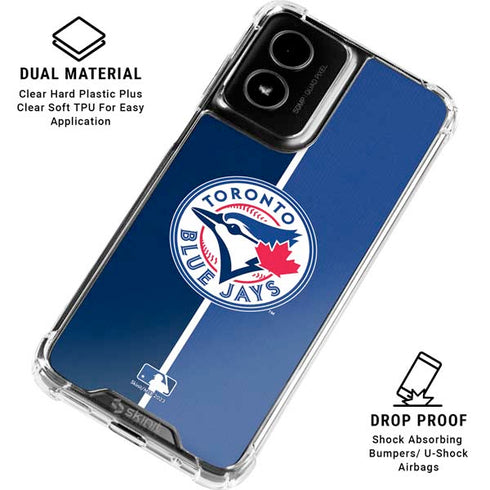 MLB Toronto Blue Jays Split Moto G Power 5G (2024) Clear Case